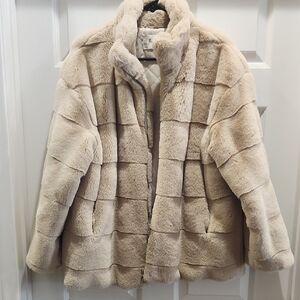 Elegant Cream Teddy Jacket for Women